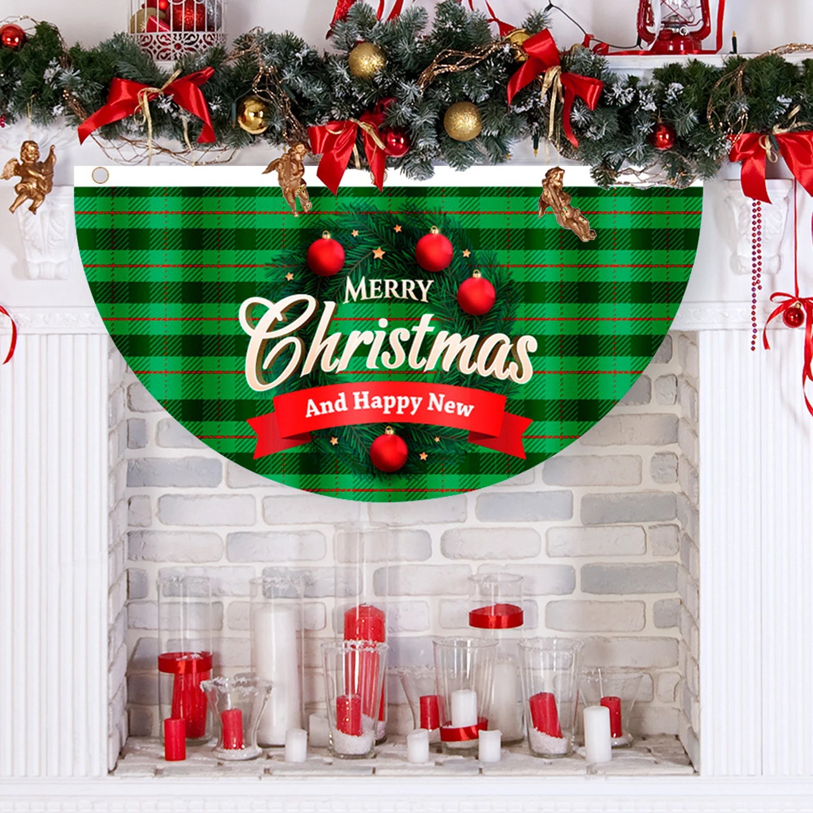 Festive Christmas Hanging Flag Banner Decorations - Image 9
