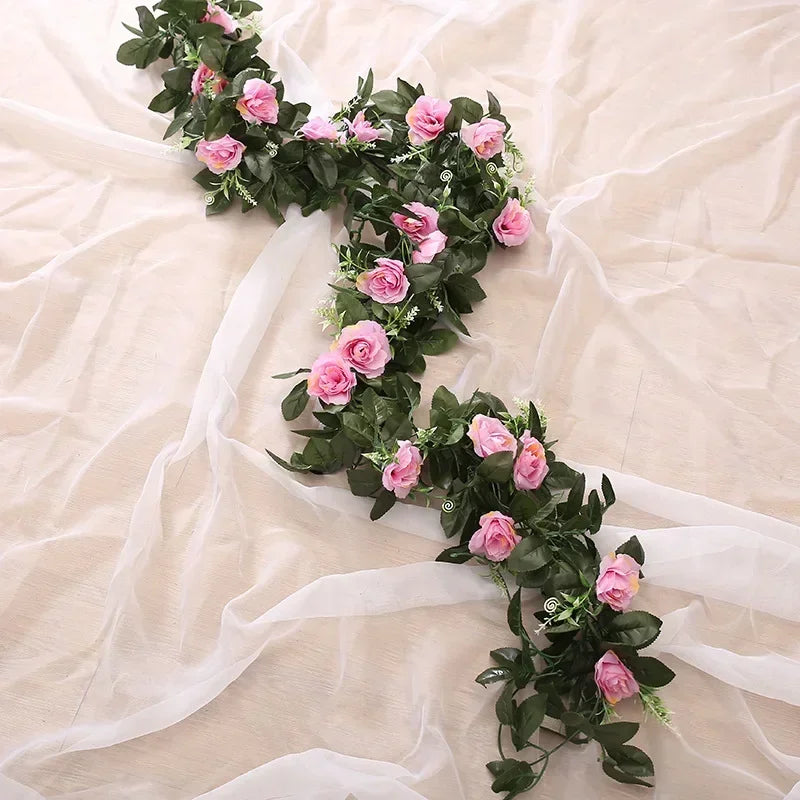 Elegant Silk Rose Garland for Festive Decor - Image 15