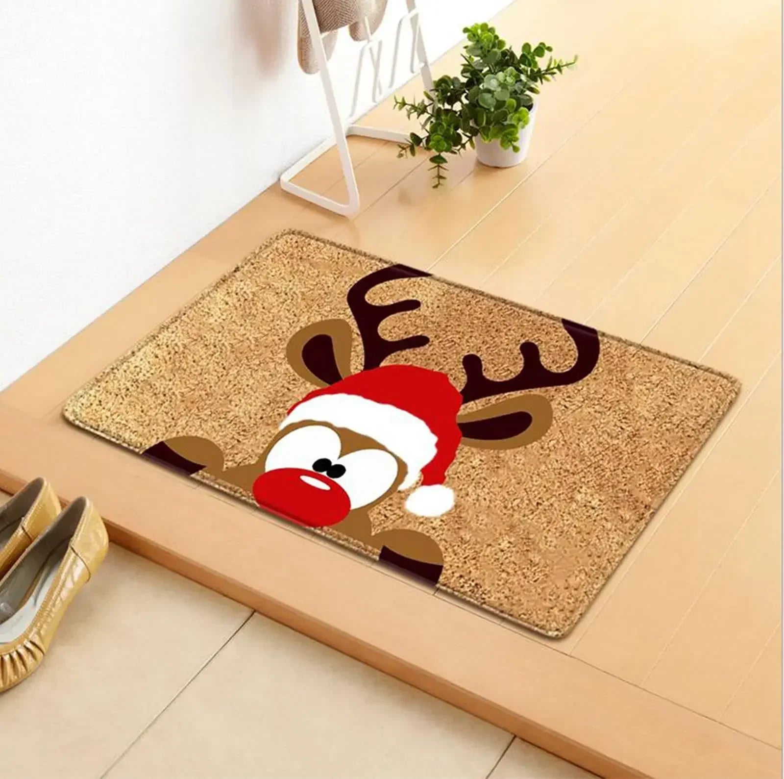 Festive Gnomes & Elk Christmas Doormat - Image 3