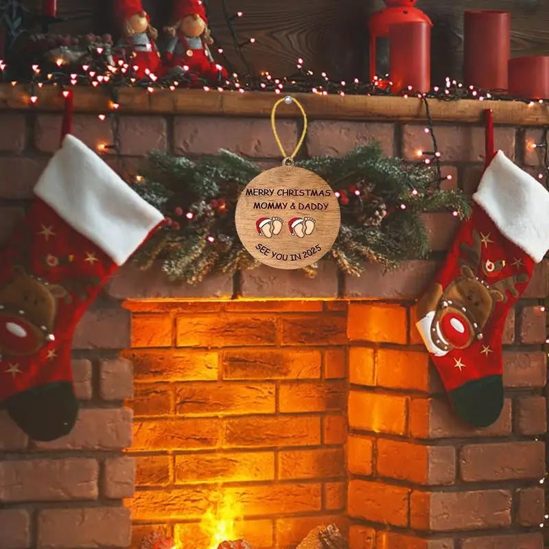 Coming Soon: Christmas Tree Pregnancy Announcement Ornament - Image 4