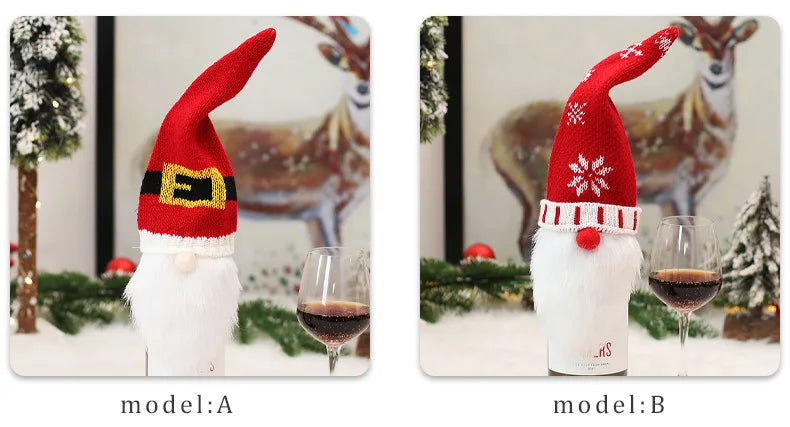 Festive Christmas Wine Bottle Cover & Ornament - Image 32