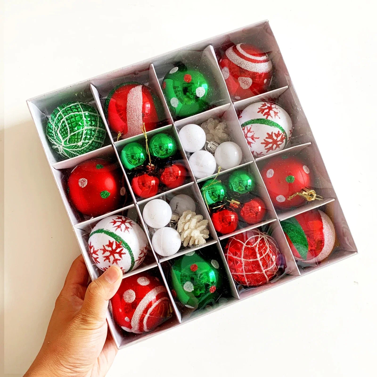 Vibrant 44pcs Multicolor Christmas Tree Ball Set - Image 35