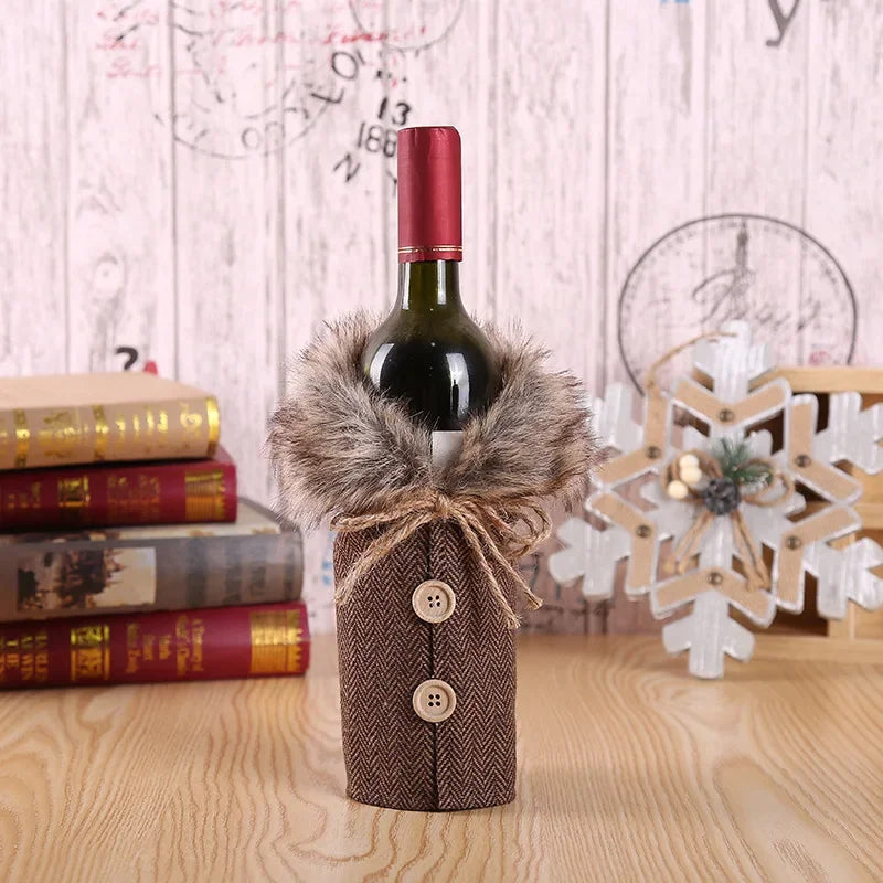 Festive Christmas Wine Bottle Cover & Ornament - Image 24
