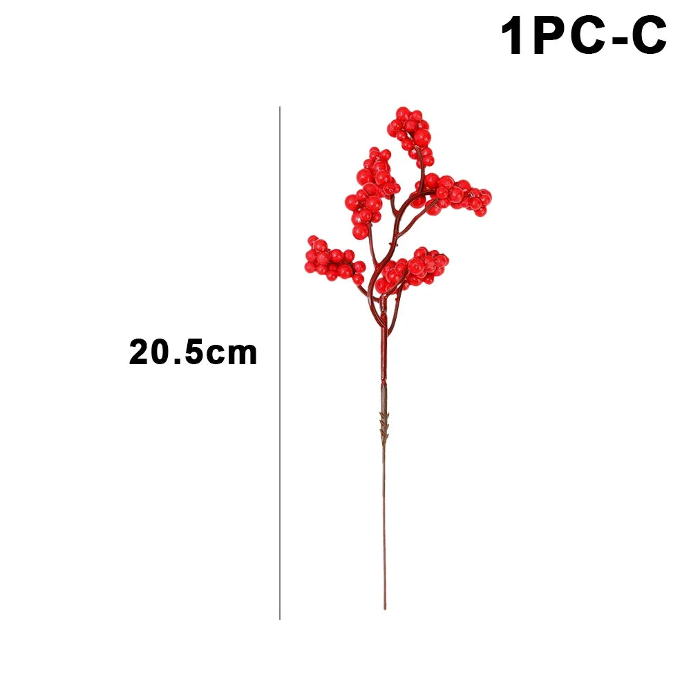 Festive Artificial Red Berries for Holiday Decor - Image 12