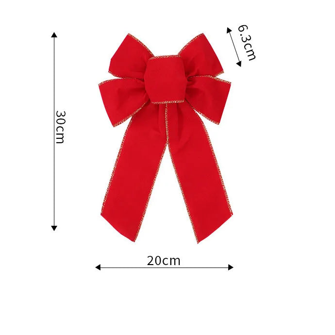 Festive Velvet Bow Tree Topper for Christmas - Image 6