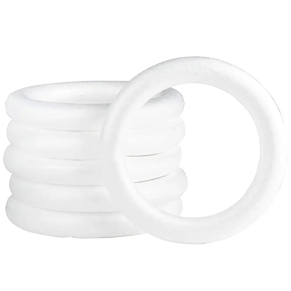 White Foam Wreath Ring for Christmas Crafts - Image 14