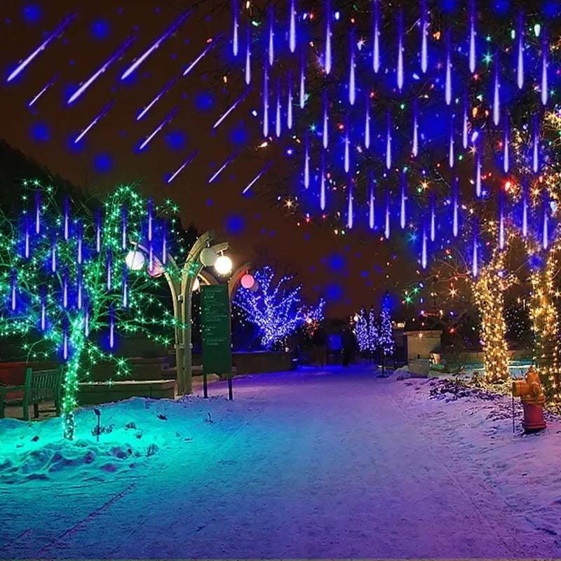 Waterproof LED Meteor Shower Lights for Christmas - Image 5