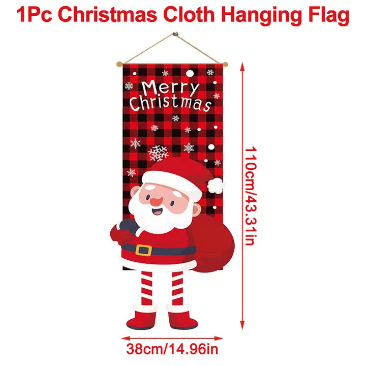 Festive Christmas Hanging Flag Banner for Home - Image 41