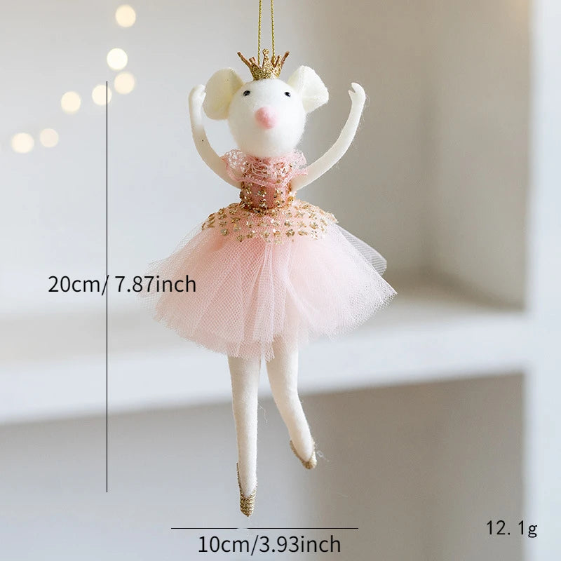 Charming Pink & White Angel Doll Tree Ornament - Image 8