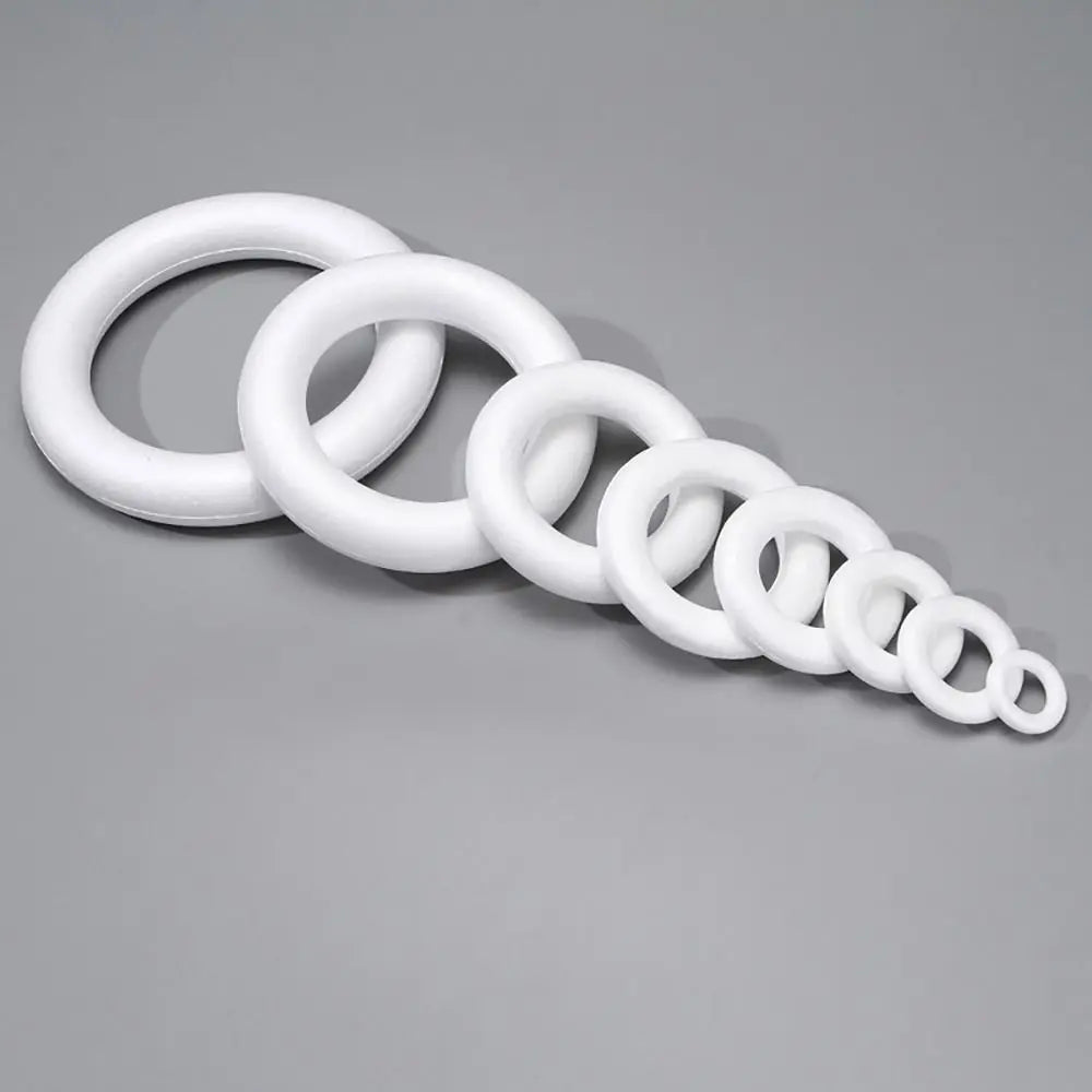 White Foam Wreath Ring for Christmas Crafts - Image 18