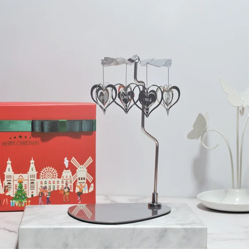 Elegant Rotating Triangle Tray Candle Holder for Christmas - Image 25