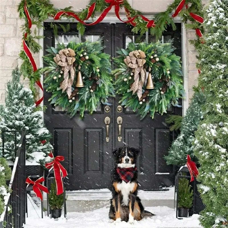 Festive Pine Cone Christmas Wreath for Holiday Décor - Image 3