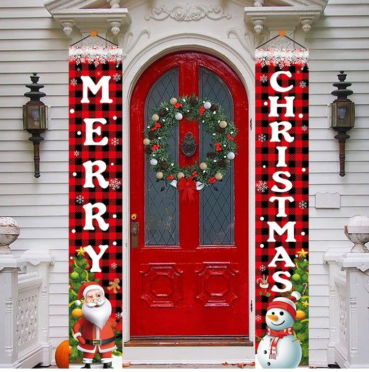 Charming Merry Christmas Door Banner Decoration - Image 40