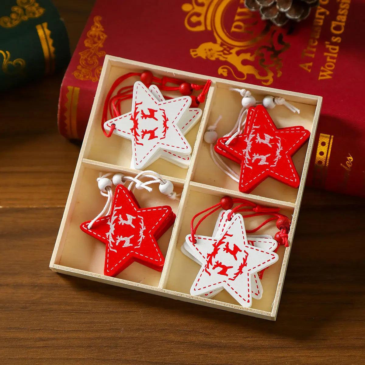 Charming Wooden Snowflake Ornaments - Christmas Decor - Image 16