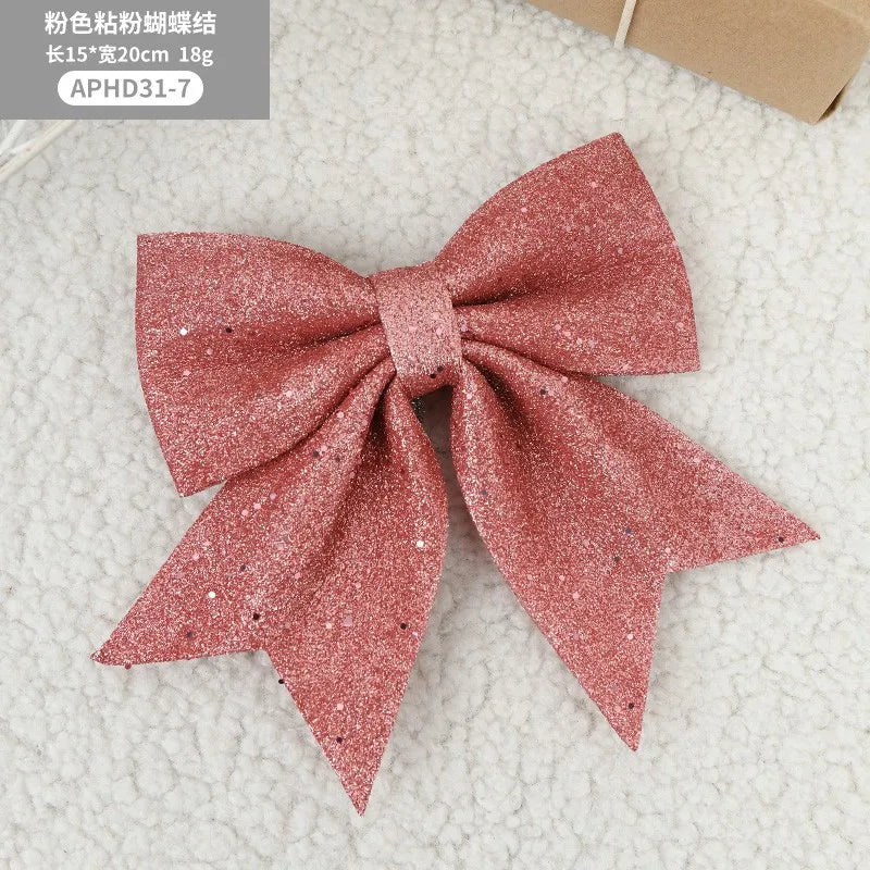 20cm Large Christmas Bowknot Ornaments for Festive Decor - Image 4