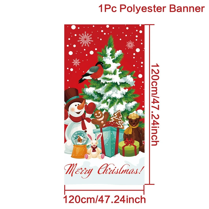 Festive Christmas Hanging Flag Banner Decor - Image 28