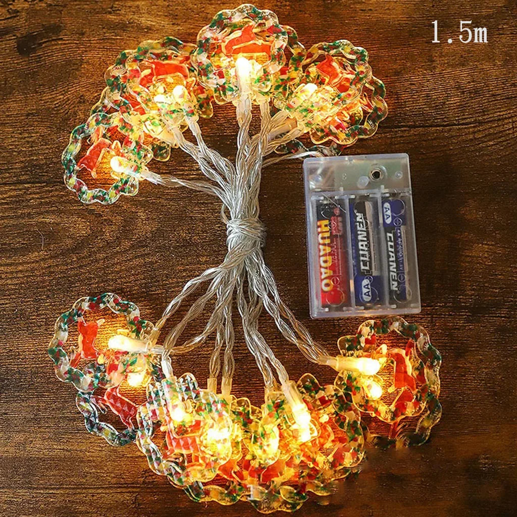 10 LED Christmas Light String - Festive Elk & Santa Decor - Image 15