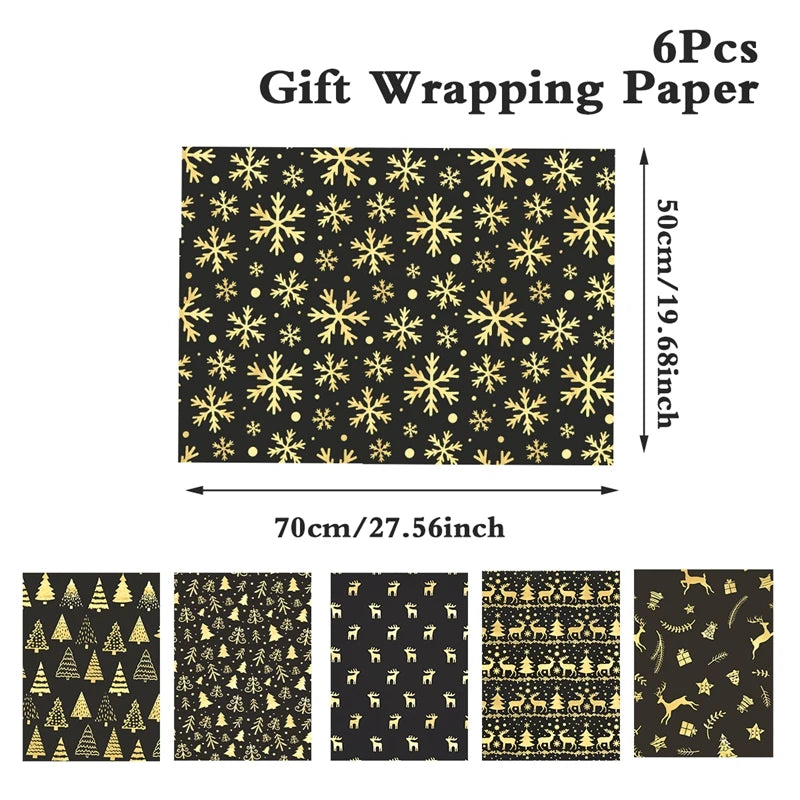 Cheerful Christmas Gift Wrapping Paper for Home - Image 2