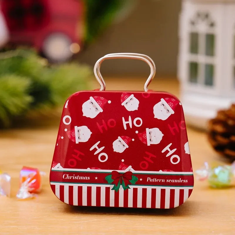 Festive Christmas Tin Handbags - Santa & Snowman - Image 6