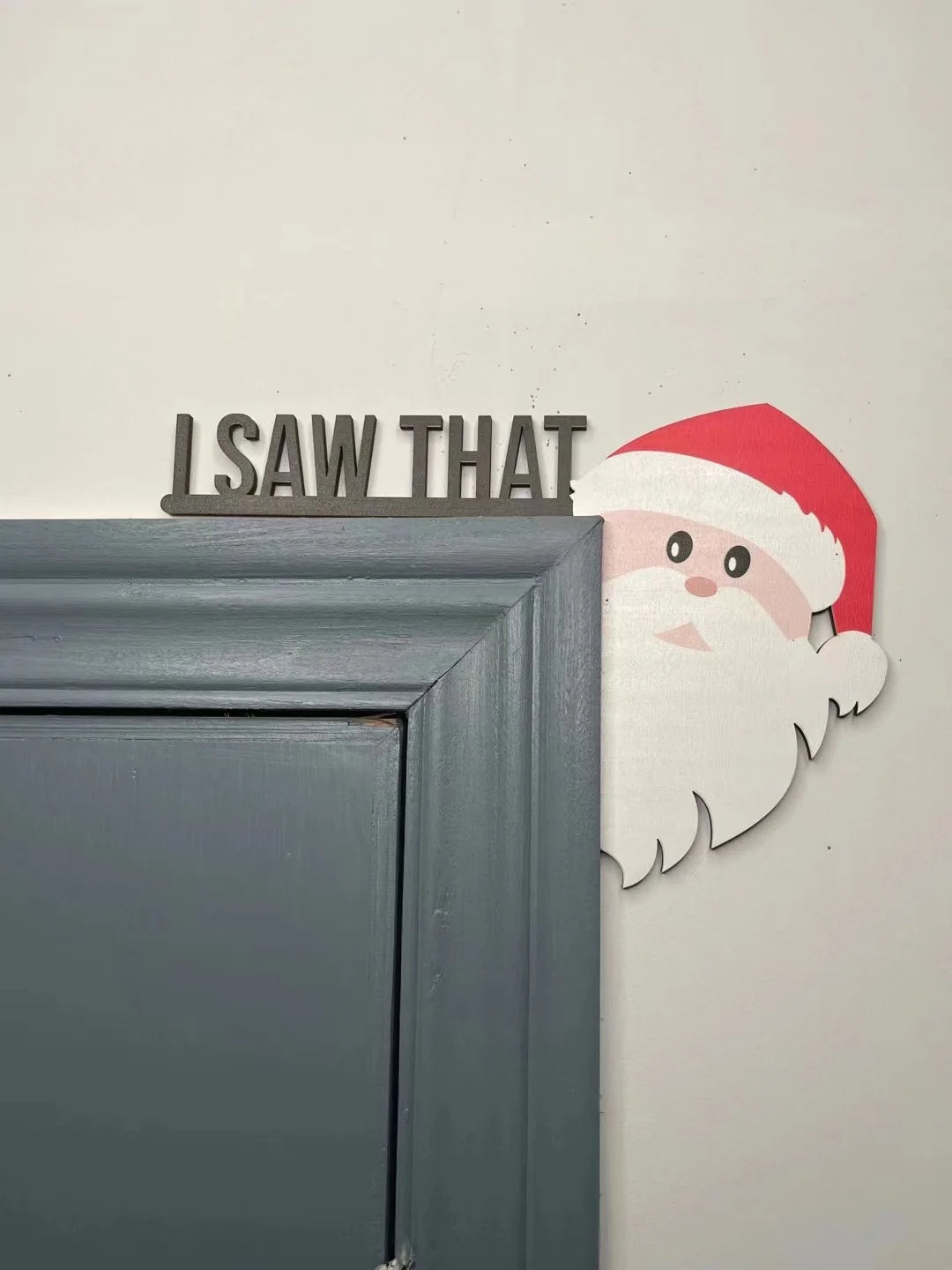 Festive Santa & Elk Wooden Door Frame Décor - Image 17