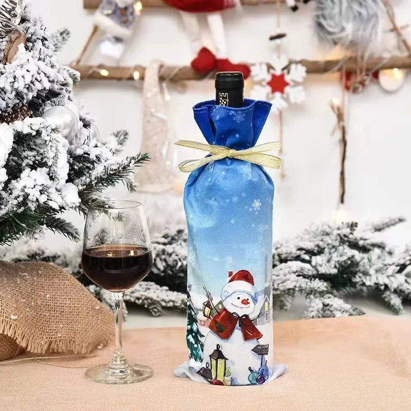 Festive Christmas Wine Bottle Cover & Ornament - Image 4