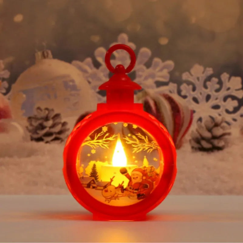 Charming Christmas Snowman & Santa LED Lantern - Image 4