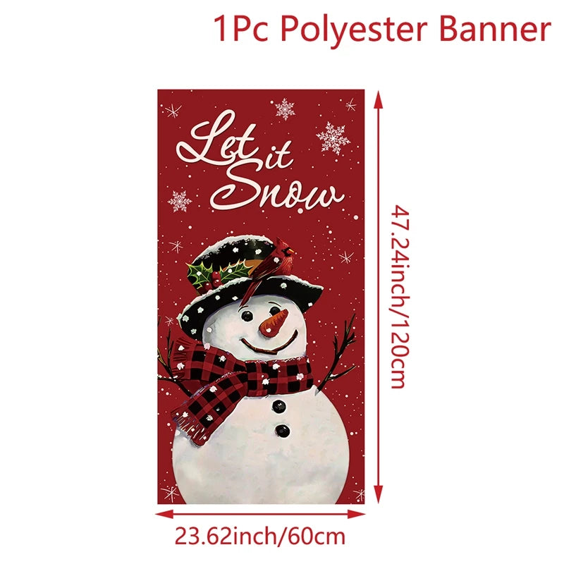 Festive Christmas Hanging Flag Banner Decor - Image 4