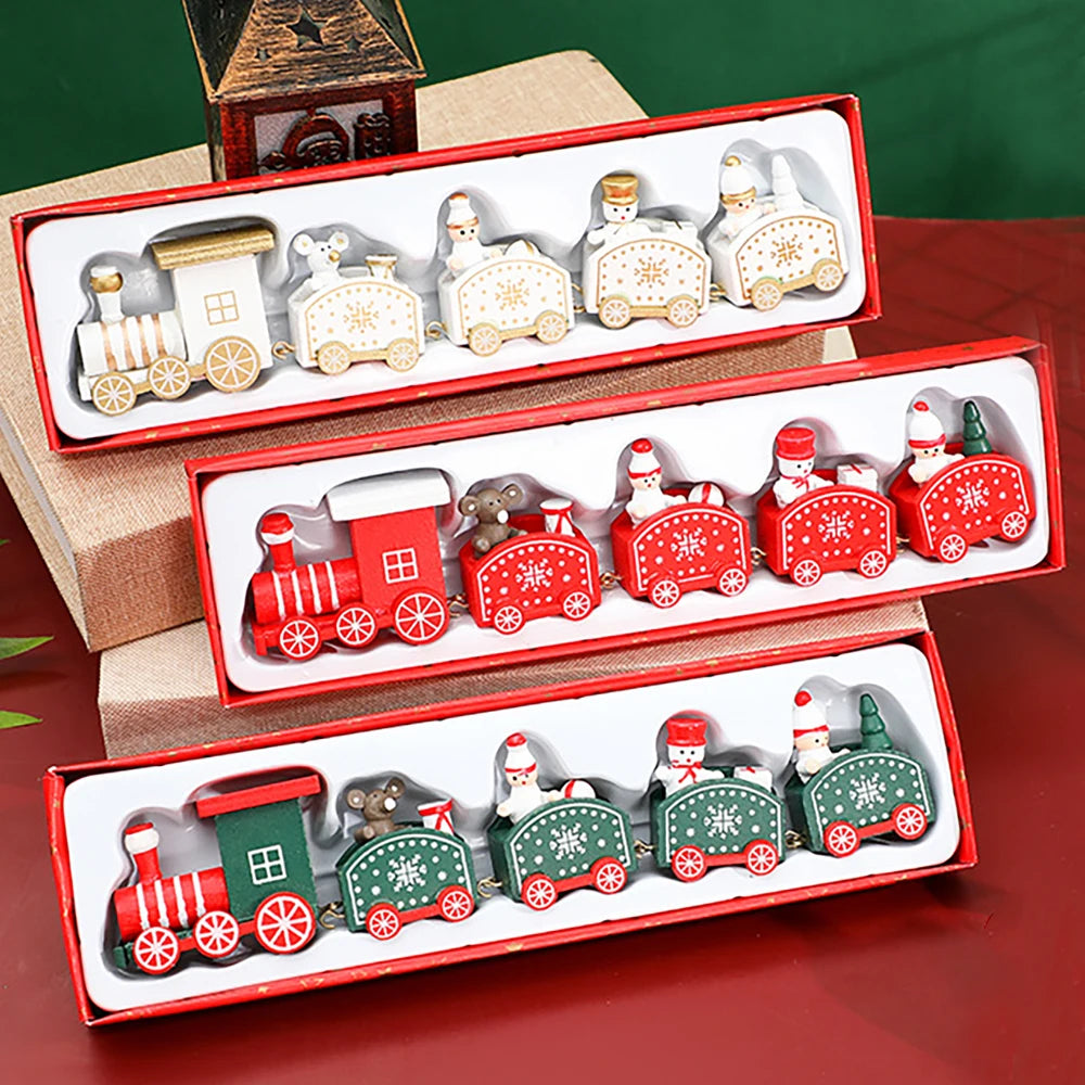 Wooden Train Christmas Ornaments for Kids' Decor - Image 26