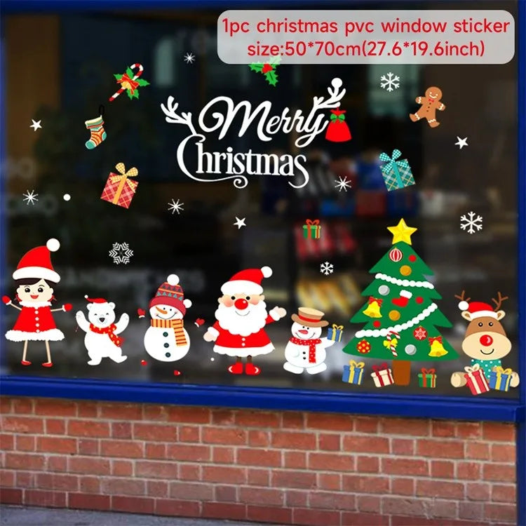 Festive Christmas Wall Window Stickers for Home - Image 21