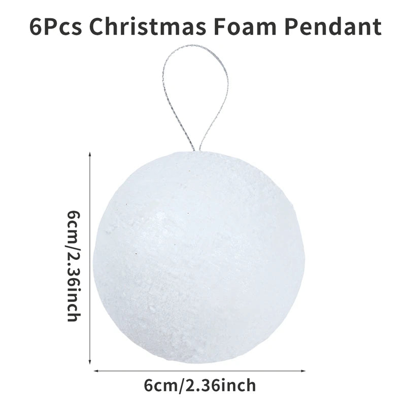 Charming Christmas Snowball Pendant Ornament for Home - Image 2