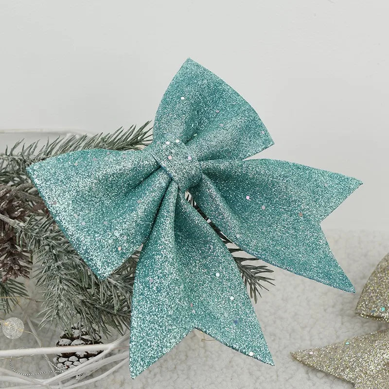 20cm Large Christmas Bowknot Ornaments for Festive Decor - Image 9