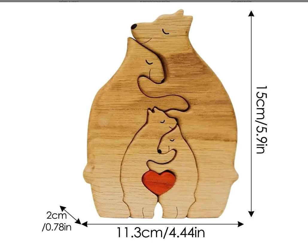 Heartfelt Wooden Art Puzzle for Christmas Decor - Image 17