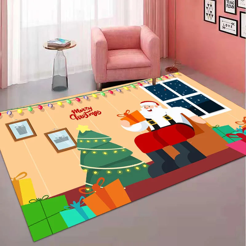 “Christmas Cartoon Santa Claus Anti-Slip Car Carpet” - Image 10