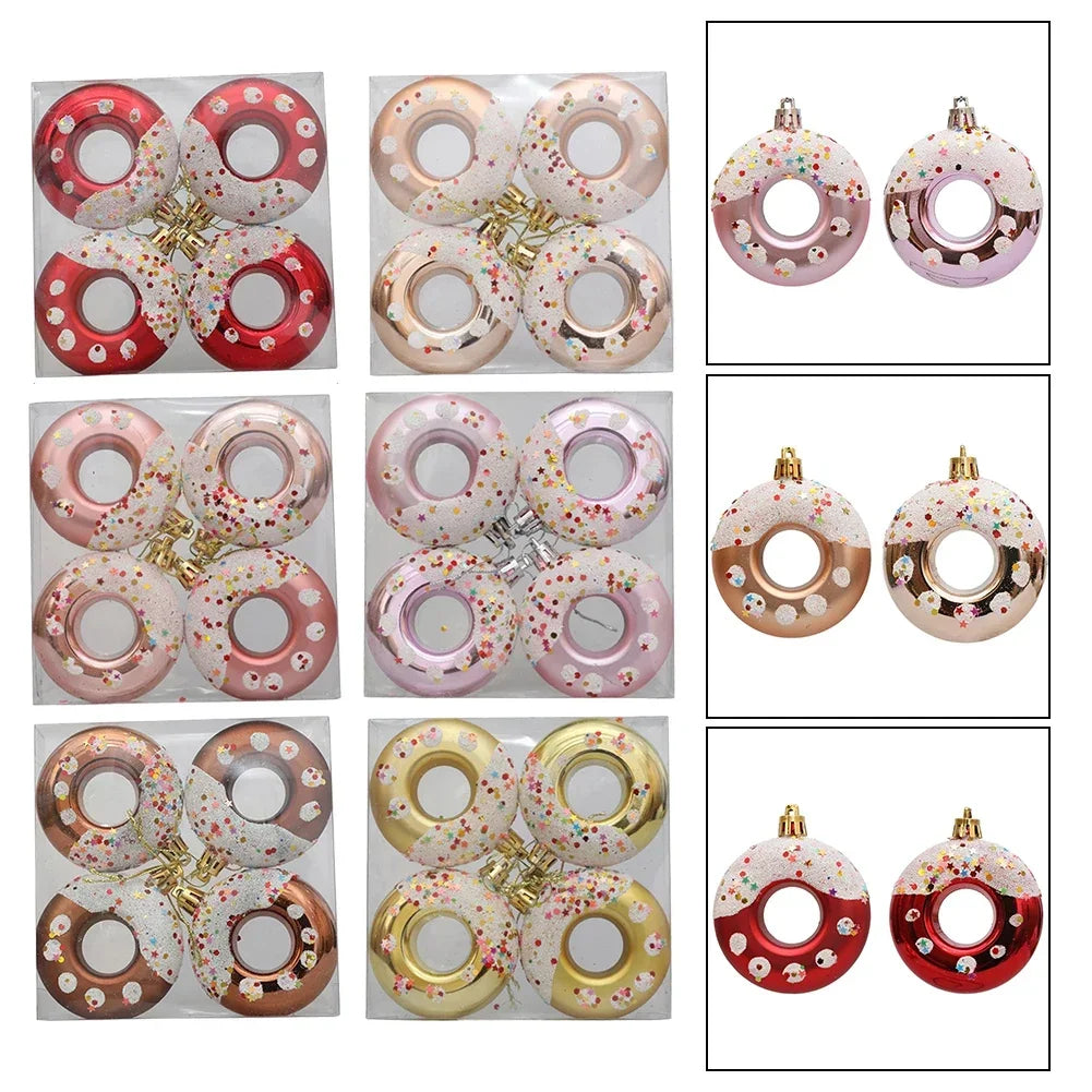 Festive Candy Donut Ornaments for Christmas Cheer
