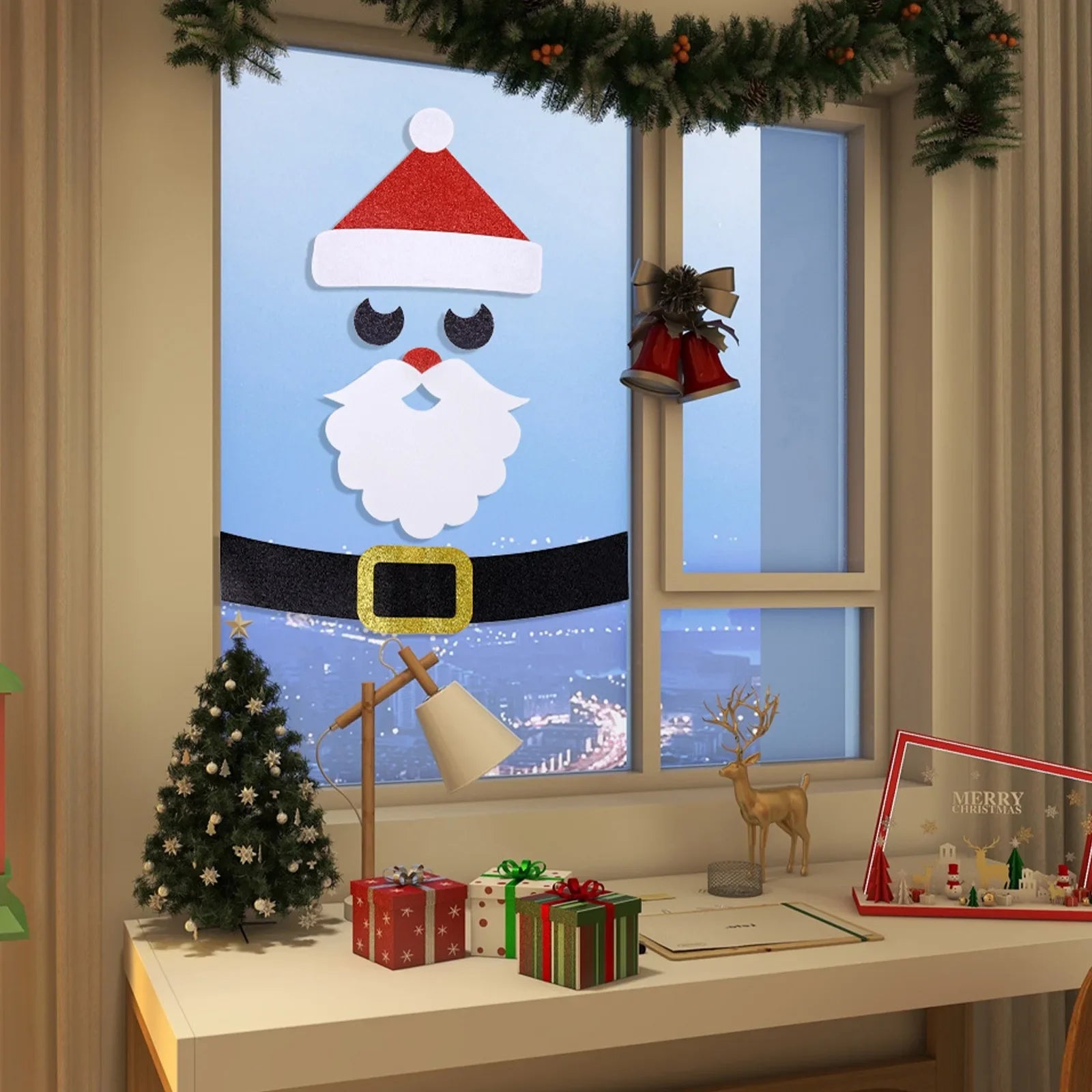 Festive Snowman & Santa Claus Window Stickers - Image 28