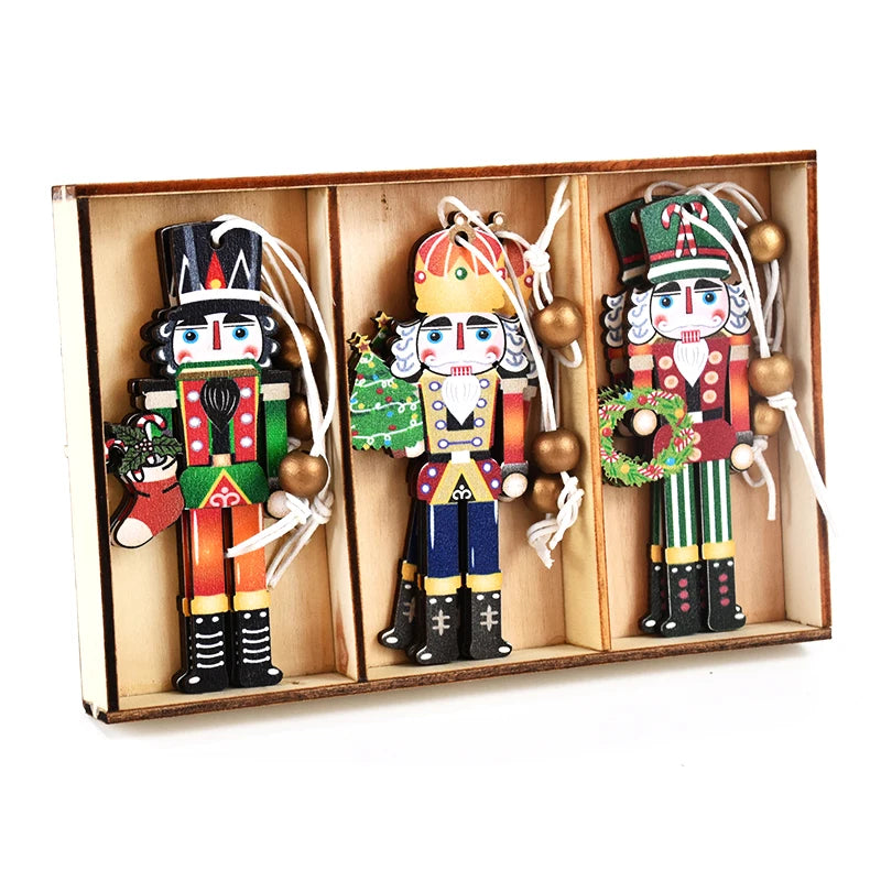 9-Piece Christmas Nutcracker Soldier Tree Ornaments - Image 7