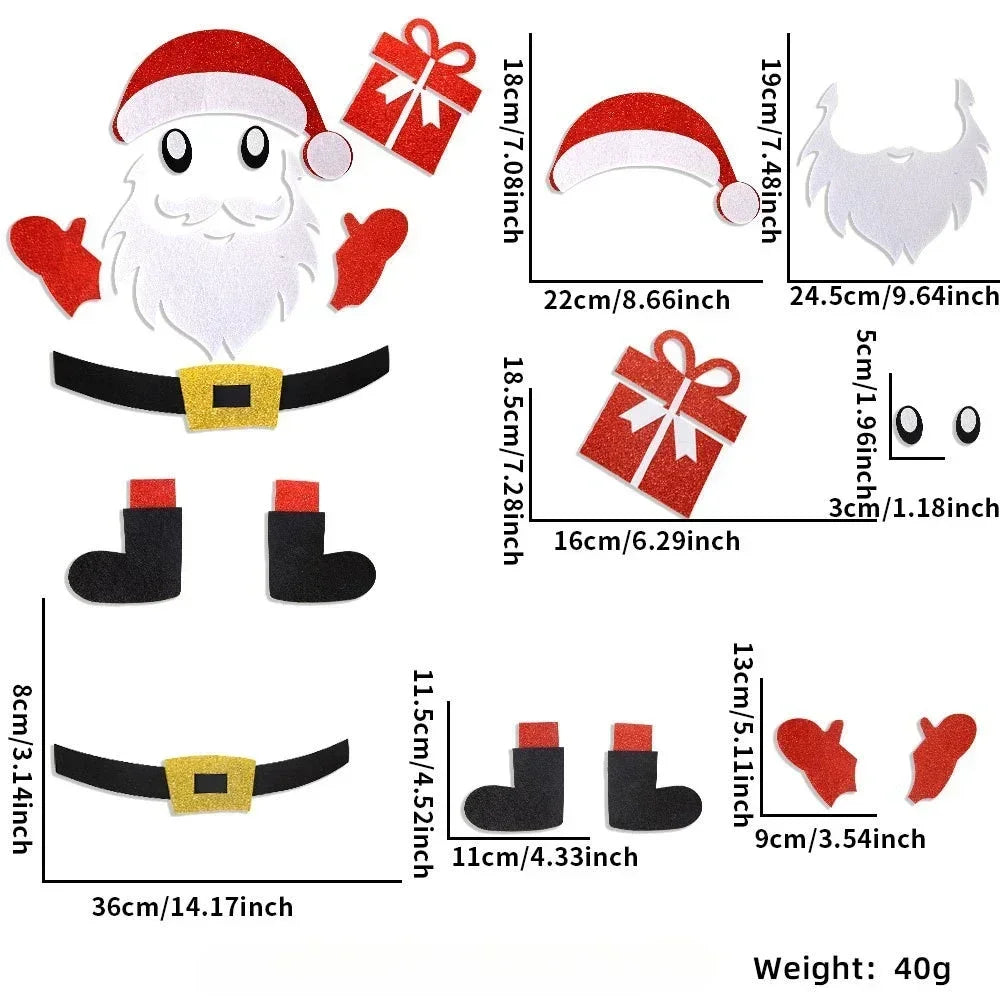 Festive Snowman & Santa Claus Window Stickers - Image 19