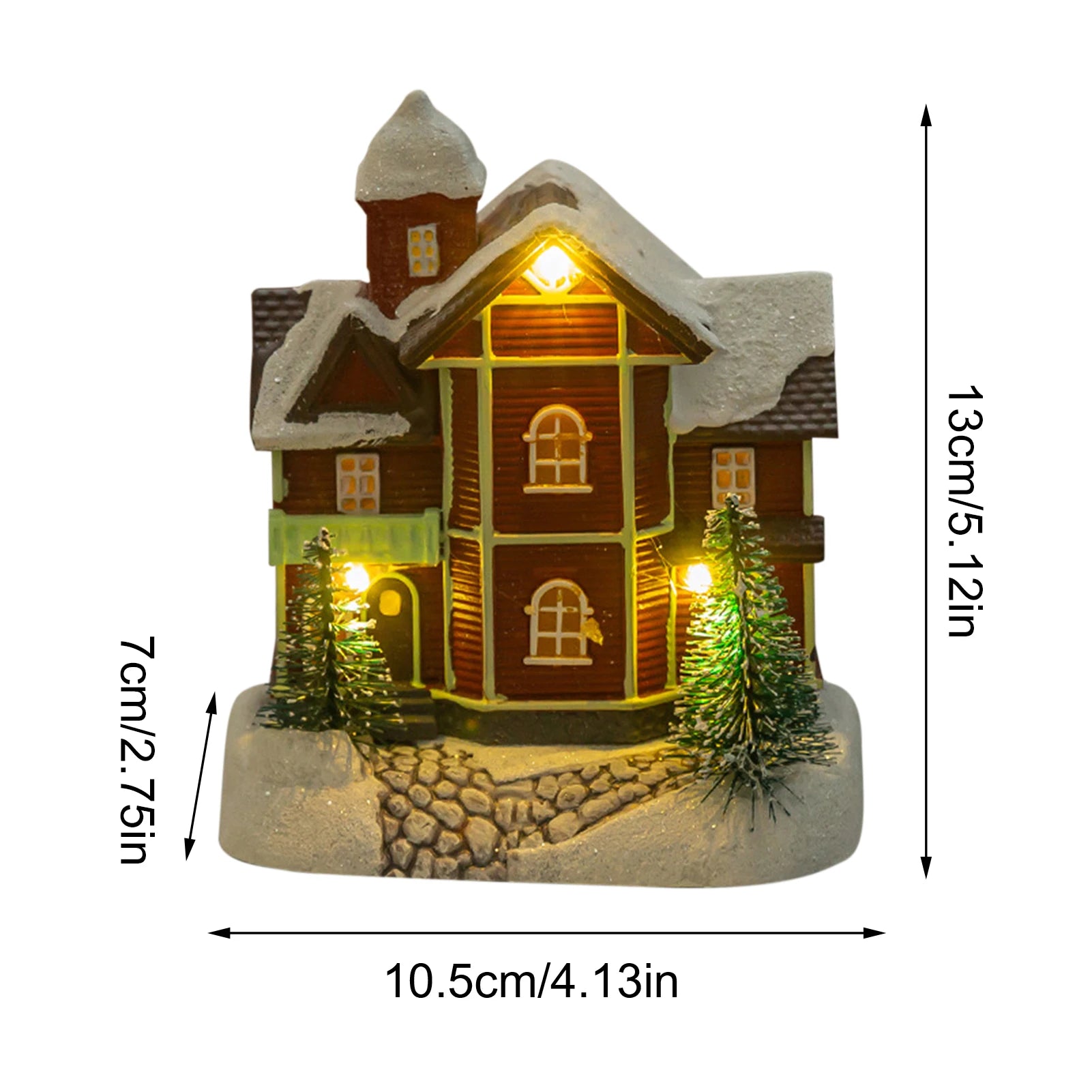 Glowing Christmas Village House LED Ornament Decor - Image 4
