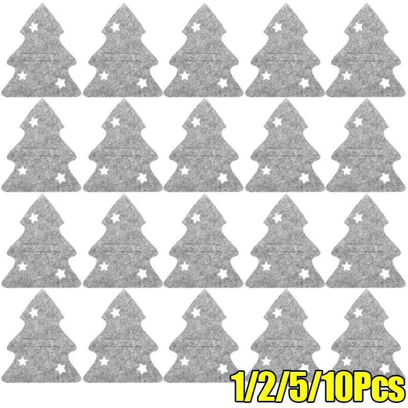Charming Christmas Tree Cutlery Covers for Festive Tables - Image 9