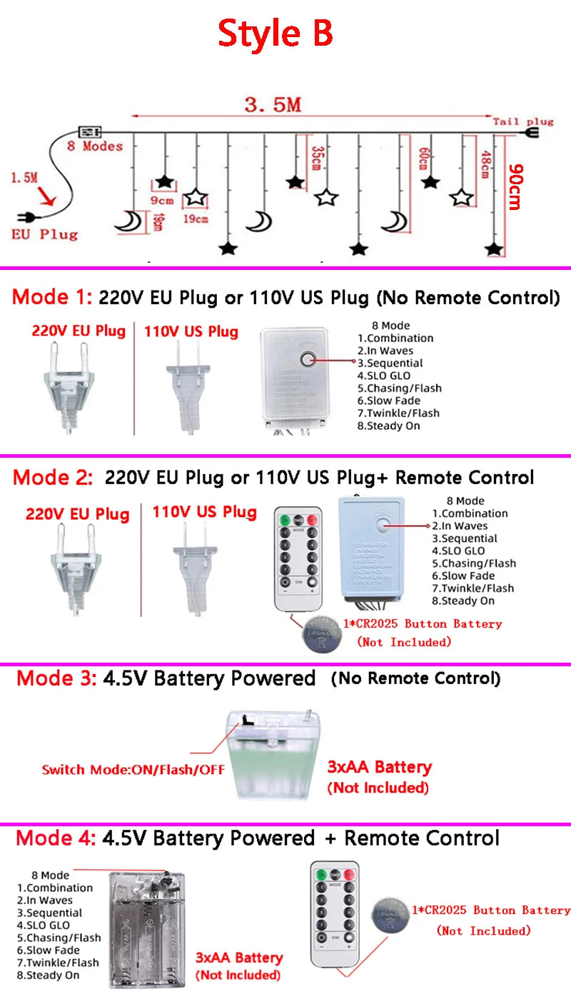 Magical LED Star & Moon Fairy String Lights - Image 31
