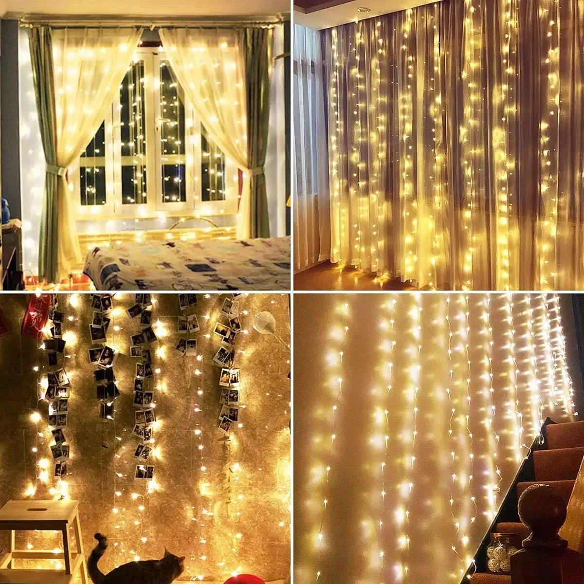 USB LED Curtain String Lights for Christmas Decor - Image 21