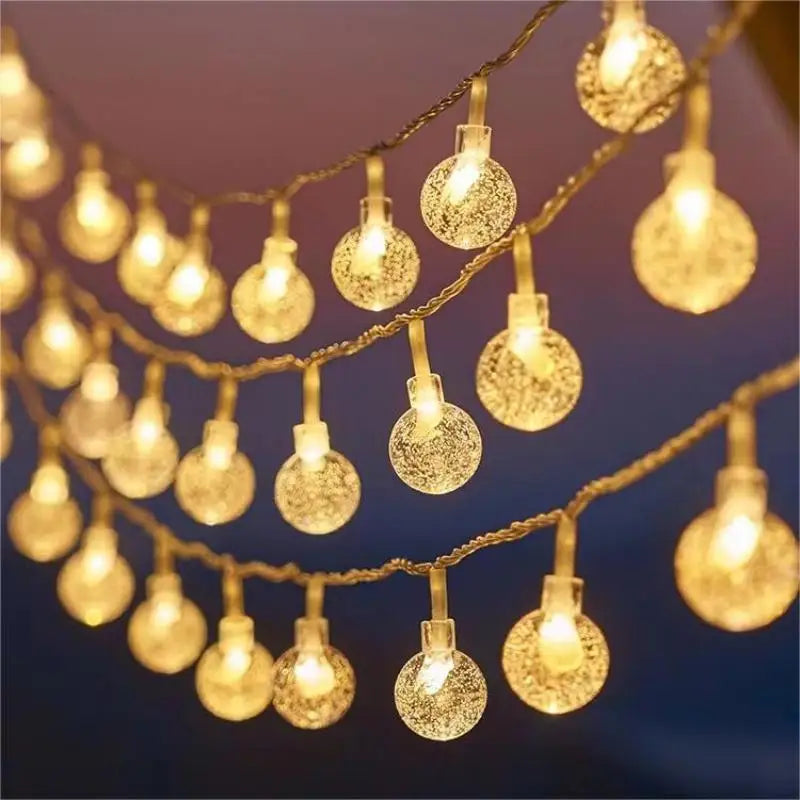 Sparkling Snowflake Crystal Ball Fairy Lights