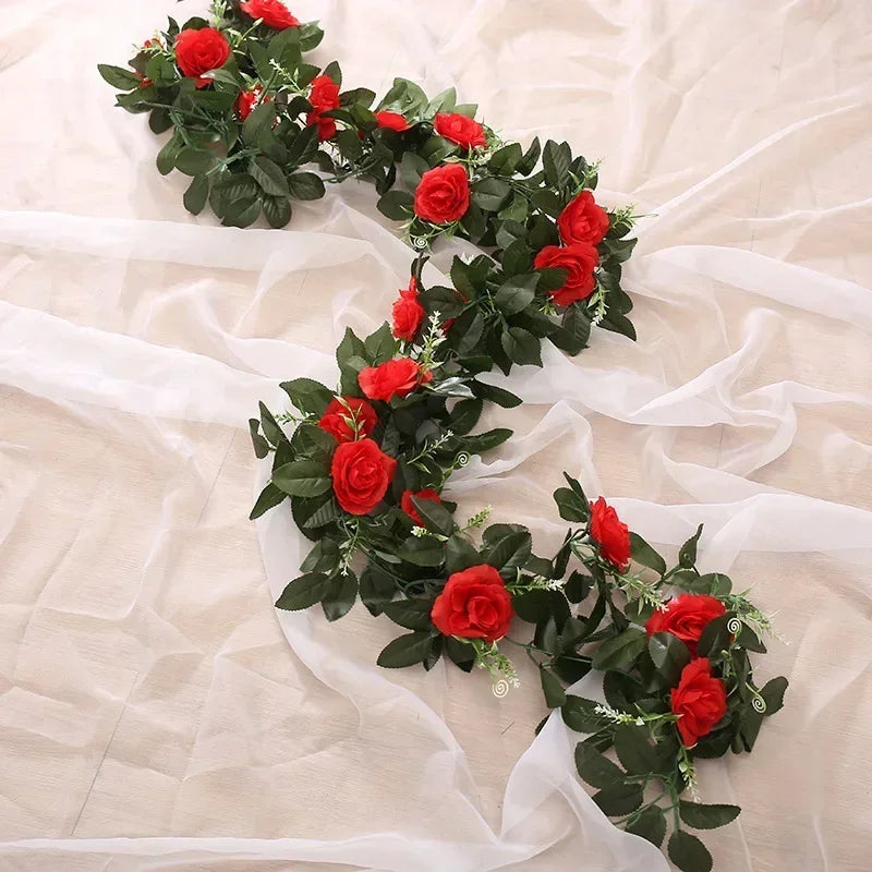 Elegant Silk Rose Garland for Festive Decor - Image 16
