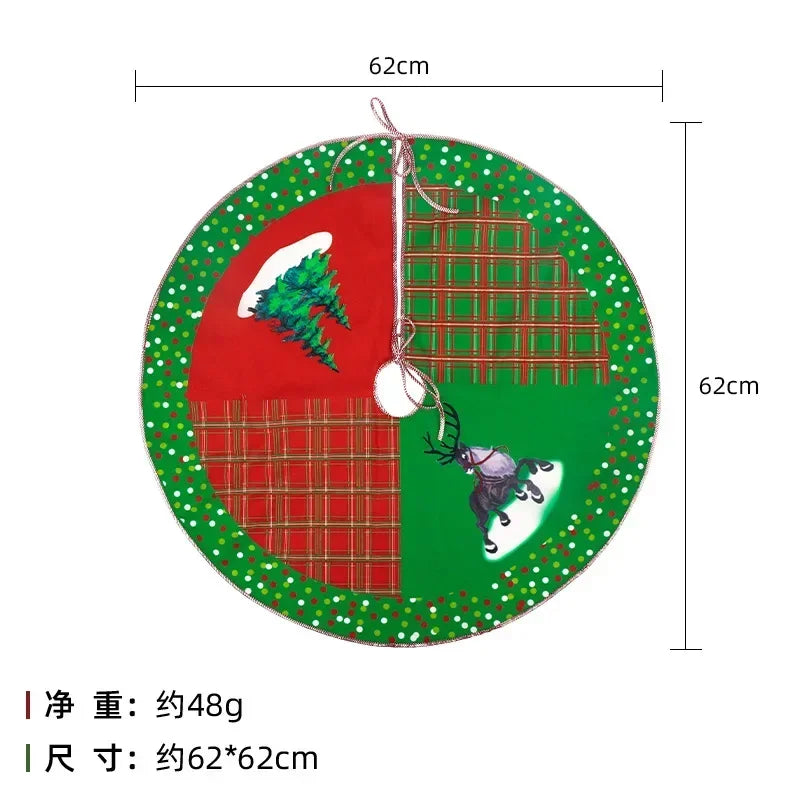 Festive 60cm Red Christmas Tree Skirt - Image 5