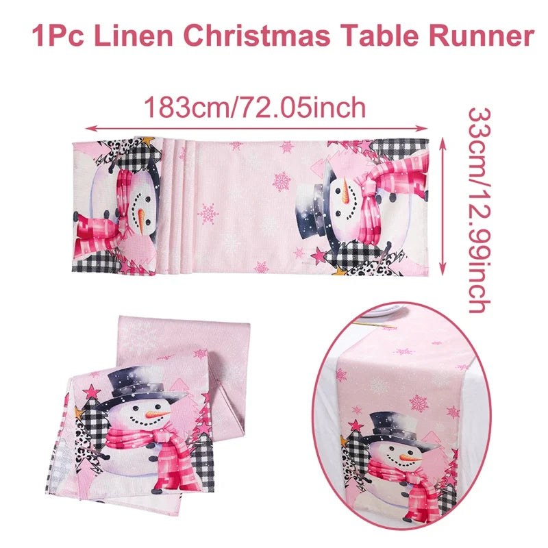 Charming Christmas Snowman Table Runner for Festive Cheer - Image 6