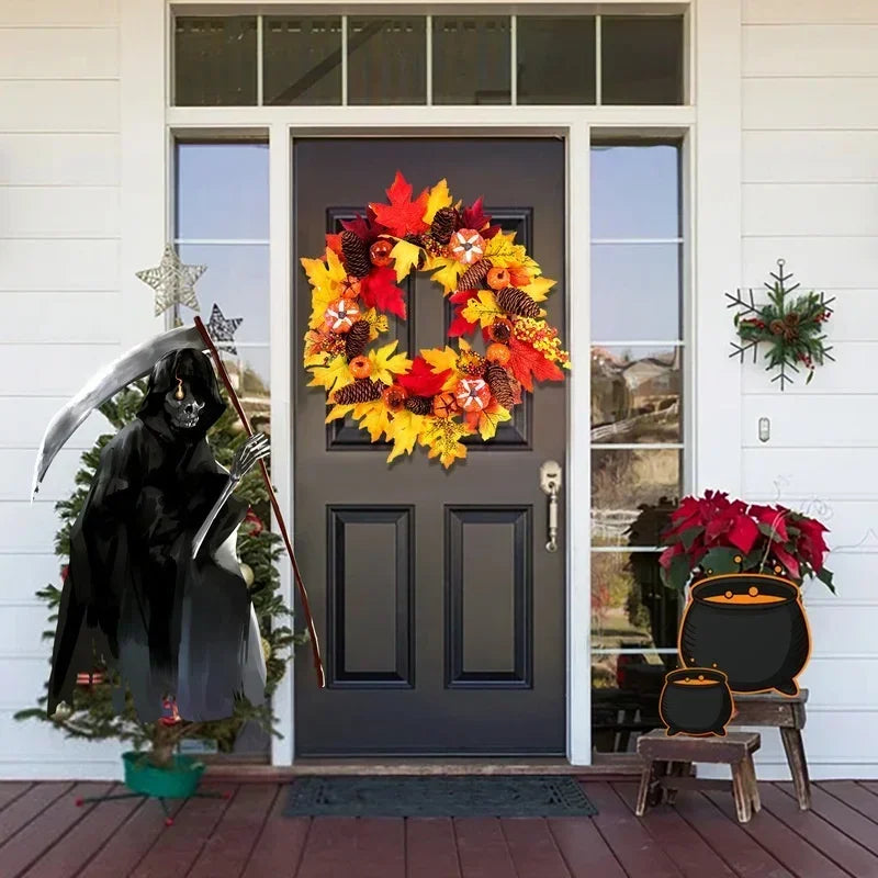 Autumn Pumpkin Berry Wreath for Festive Decor - Image 5