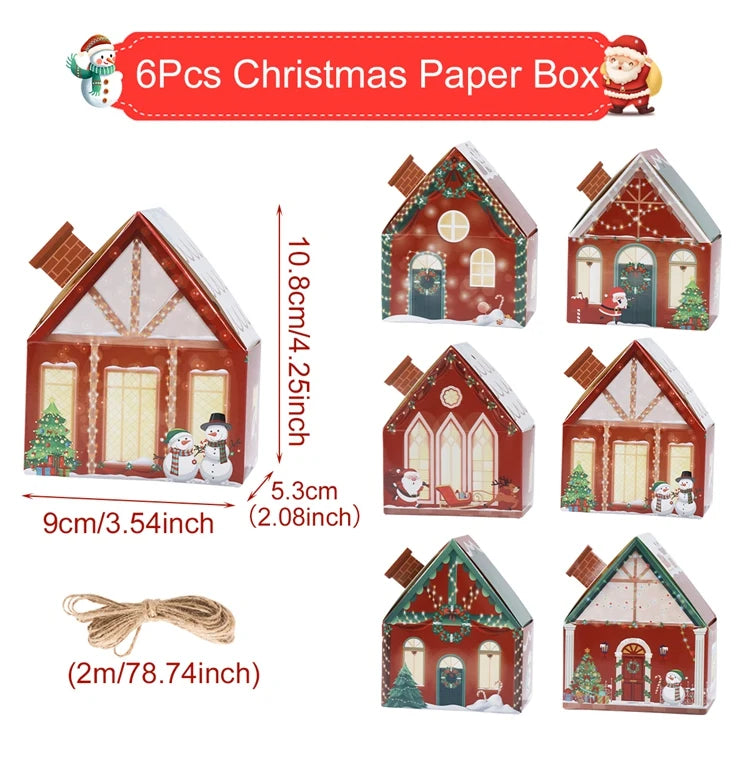 Festive Merry Christmas Paper Box Ornaments - Image 6