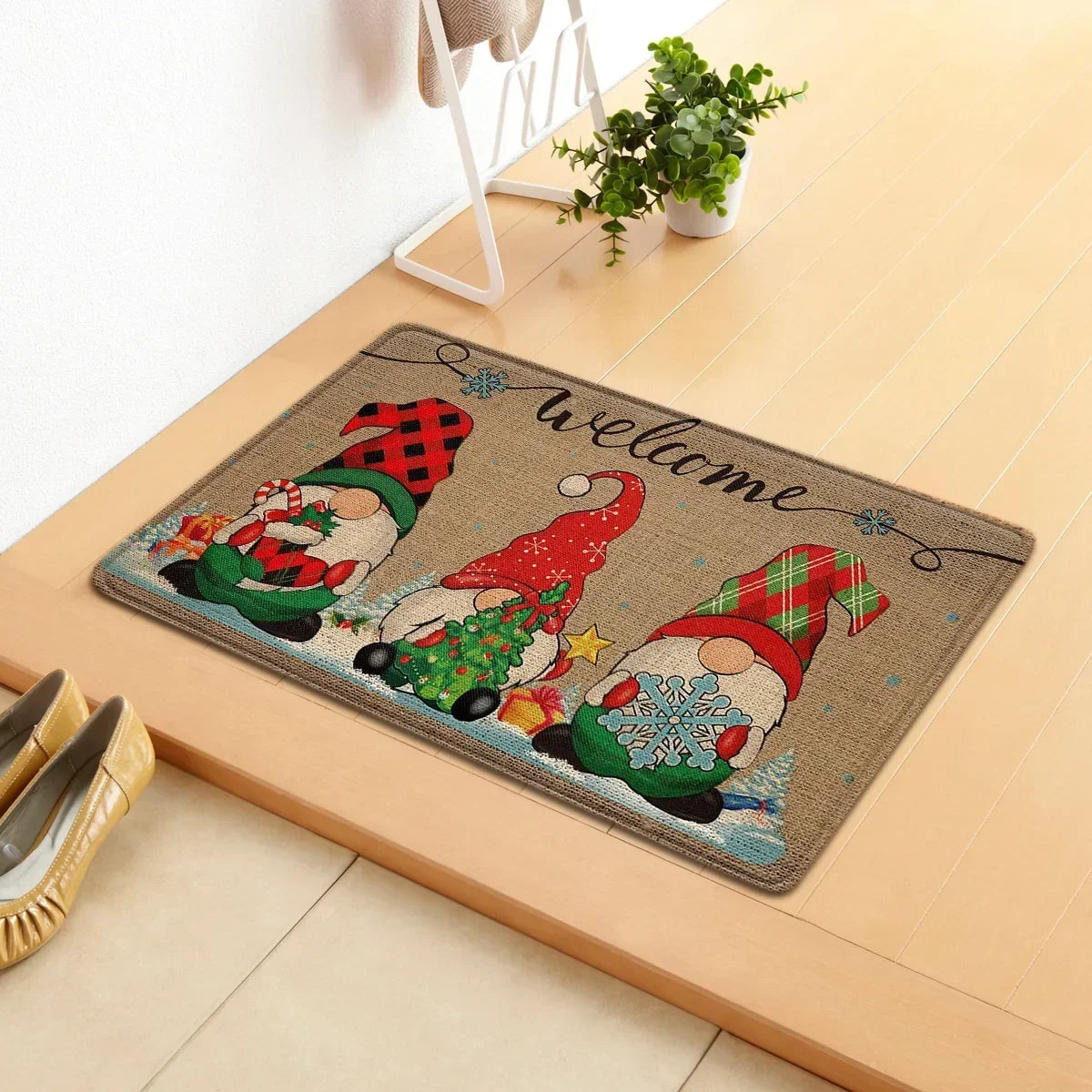 Festive Gnomes & Elk Christmas Doormat - Image 8