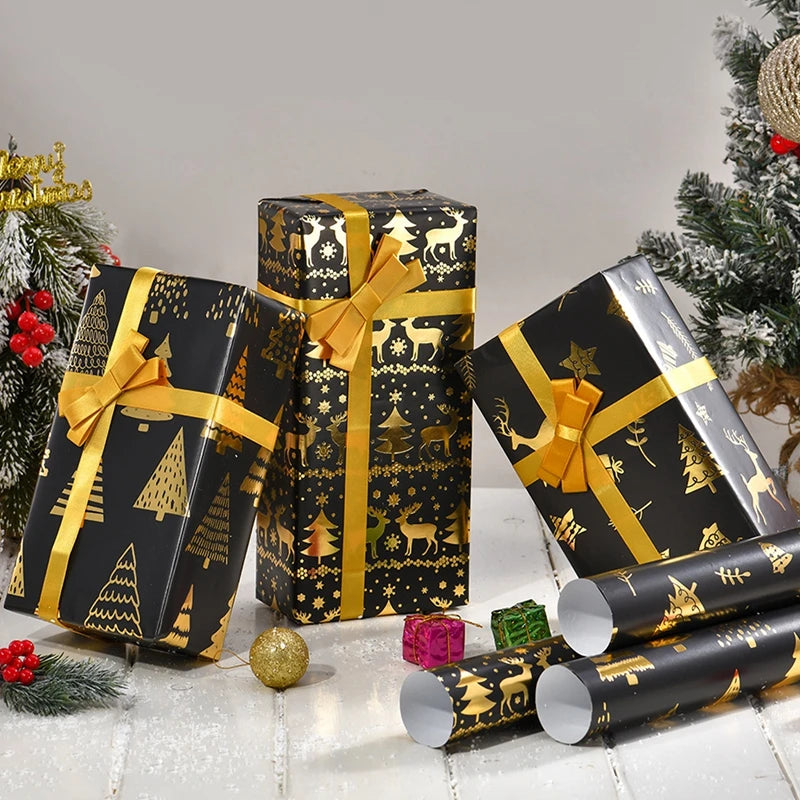 Cheerful Christmas Gift Wrapping Paper for Home - Image 11