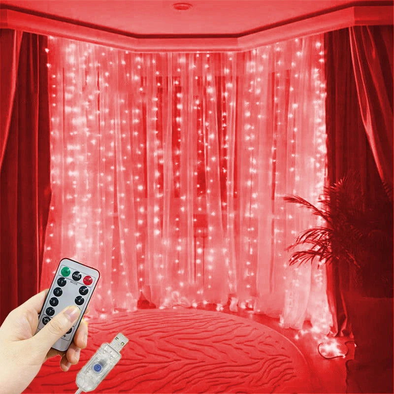 Magical USB Christmas Curtain String Lights 8 Modes - Image 14
